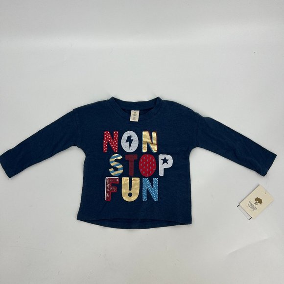 Tucker + Tate Babies' Long Sleeve Graphic Tee In Navy Denim Non Stop Fun 12M NWT - Picture 2 of 7